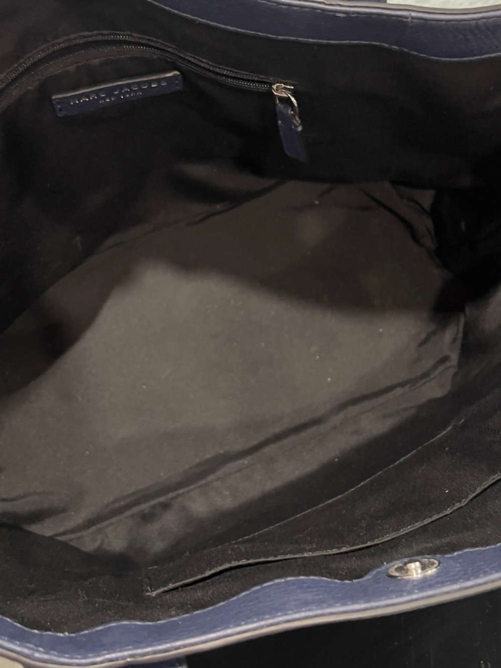 Marc Jacobs Slate Blue Pebbled Leather Tote - Picture 3 of 4